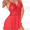 Babydoll de tul de lycra con taza y colaless